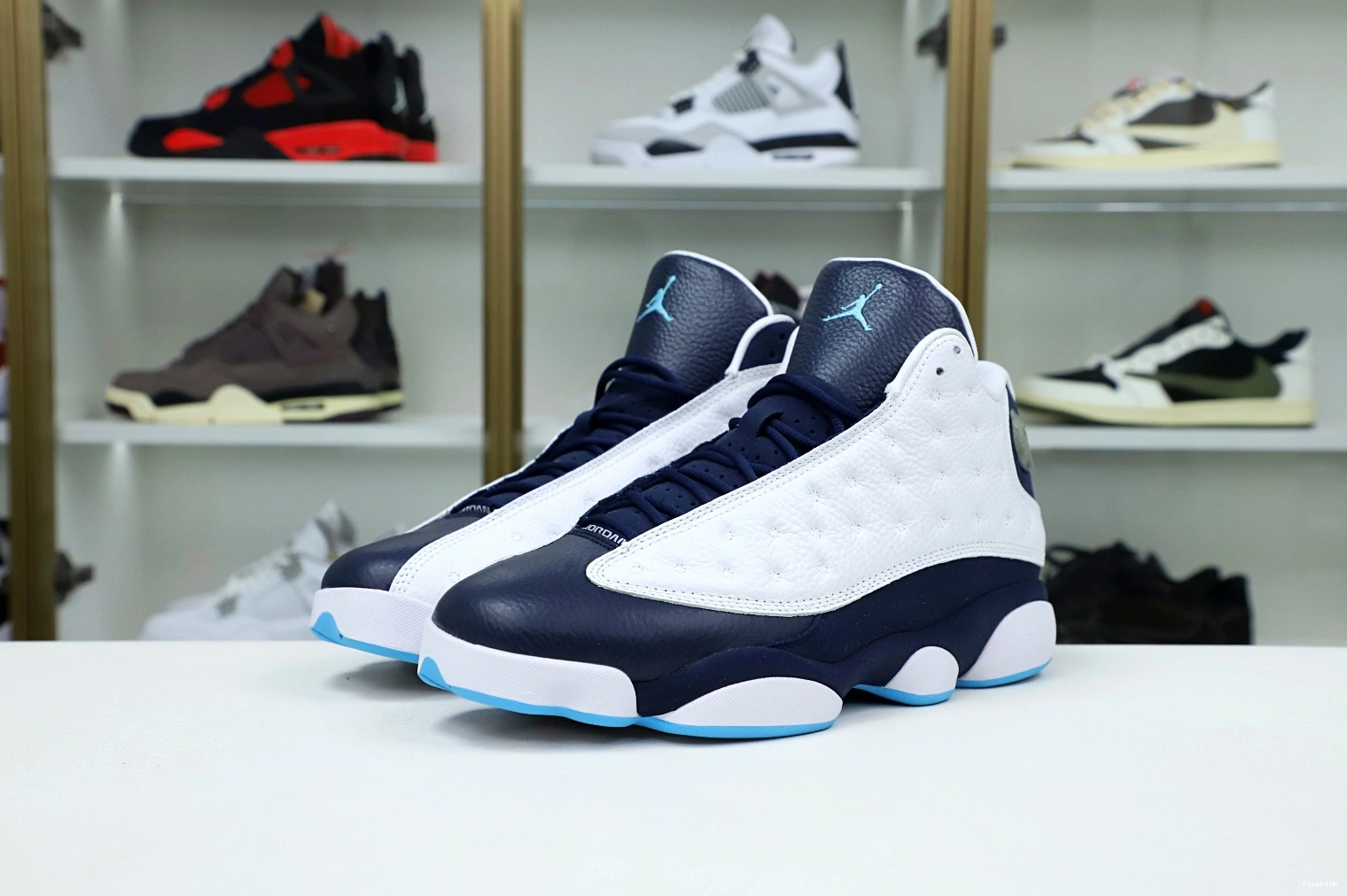POWDER WHITE OBSIDIAN 414571-144 AIR 13 JORDAN RETRO BLUE 1001